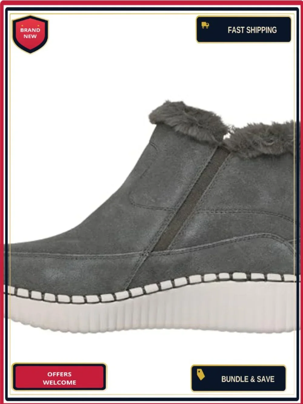 Skechers Relaxed Fit Wilshire Blvd Fresh Zip Bootie - Suede, Water Resistant,